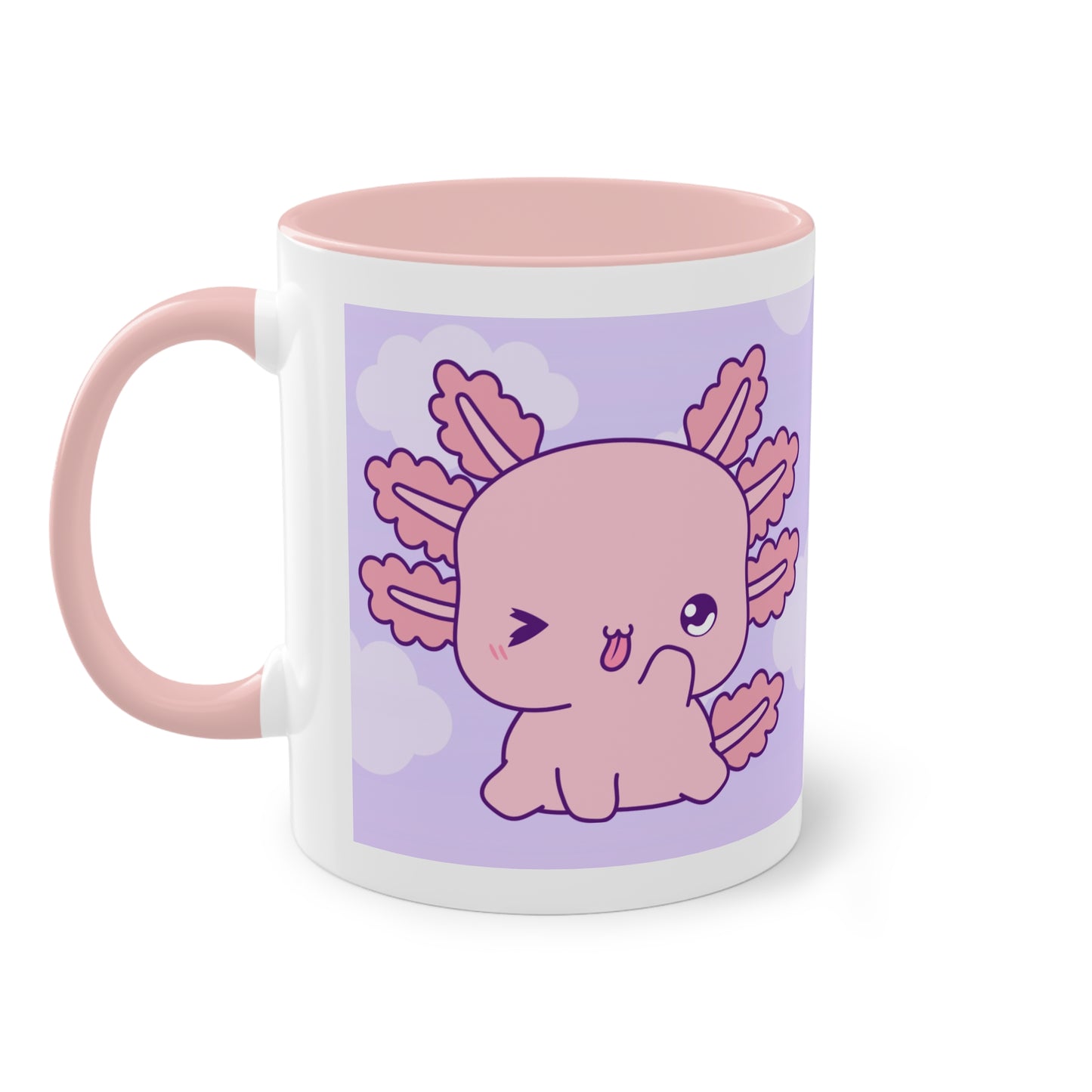 Kawaii Namenstasse mit lila rosa niedlicher Kreatur rosa