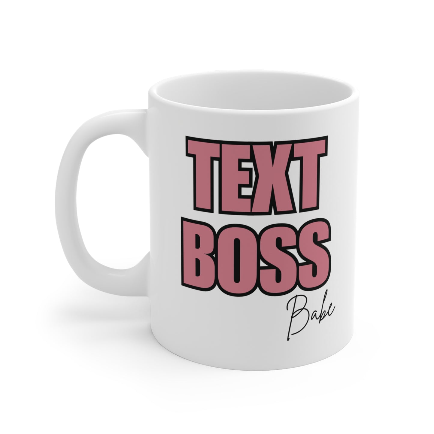 Keramiktasse „Name BOSS Babe“.